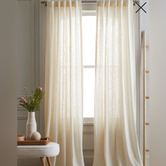 Quince Cotton Sheer Curtain Set (Set of 2) Ivory
NWOT 48 x 108 - Picture 1 of 9